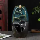 Waterfall Incense Holder Slow Smoke Stress Relief Lotus Shape Backflow Aloeswood