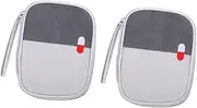 2pcs First Aid Kit Medicine Organizer Bag Emergency Bag Outdoor Medicine Bag Medical Storage Bag Medical Bags Zipper First Aid Bag Hiking Medicine Pouch Grey 600d Oxford Cloth Gatuida