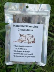 Matatabi Cat Chew Sticks All Natural Catnip Alternative | Silvervine Cat Toys