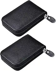 [Mipcase] 2pcs Credit Card Holder for Men Compact Zipper Card Case with Multiple Slots Stylish Design for Business and Everyday Use Durable and Luxurious Wallet