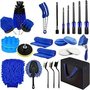 Car Wash Kit | Auto Dusting Cleaner Tools - Multifunctional Interior and Exterior Car Washing Kit for Home Garage Travel Use