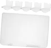 KOCKSHION 6pcs Portable Document Storage Box File Organizer for Home Office and Travel Stackable Magazine Holder Buckle Closure Efficient File Management