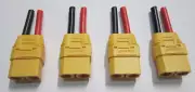4X XT90 FEMALE CONNECTOR PLUG PIGTAIL ADAPTER 12AWG AMASS TURNIGY 4.5MM RC