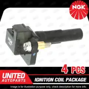 4 x NGK Ignition Coils Pack for Subaru Forester SF Impreza GD GG 2.0L T4 (for: Subaru)