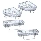 Shower Caddy Wall-mounted Shower Shelf Multifunctional Waterproof Shower qiaBg