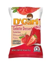 D'Gari Strawberry Gelatin Mix Fresa Gelatina