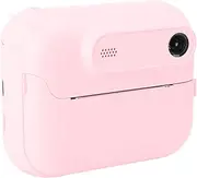 Instant Print Digital Camera, 6X Zoom Cute Instant Camera with MP3 Game Functions, 48MP 1080P HD Toddler Portable Video Camcorder for Birthday Xmas Holiday (Roseate)
