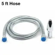 5 Ft Hose Metal Shower Enema Set with 1 Nozzle for Colon Cleansing