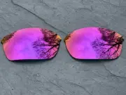 ENGRAVED POLARIZED PURPLE RED MIRRORED REPLACEMENT LENSES FOR OAKLEY FLAK JACKET