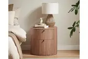 Oliver Wooden Natural Bedside Table
