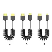 8K Coiled Video Cable 3.2mm Thin Wire Supports Dynamic 7680x4320 for Camera