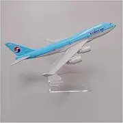 for Korea Airlines Boeing B747 Airplane Model Toys Decoration Collection Gifts 1/400 Scale 16cm