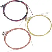 VINTORKY 6 Pack Guitar Strings Brass Yellow Copper Light Electric Strings for Folk Guitars Viola Banjo Replacement Kit