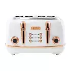HADEN Toaster Toaster 1500-Watt 4-Slice W/Browning Control Ivory and Copper