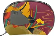 [TBOUOBT] Gifts for Men Women Makeup Bags Toiletry Pouch Small Cosmetic Bags, Mandarin Duck Vintage Art Japanese