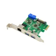 Gigabit PCIE Network Card Ethernet USB3.0 HUB RJ45 LAN Adapter SATA Power Supply