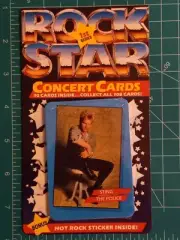 1985 ROCK STAR CONCERT CARDS SEALED UNOPENED WAX PACK THE POLICE STING
