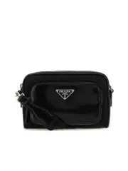 Prada Renylon And Leather Crossbody Bag
