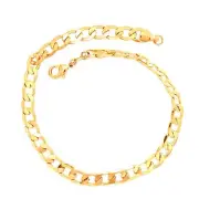 Anklet Bracelet Cuban Link Chain 26cm long 6mm wide Curb