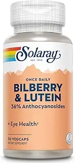 Solaray One Daily Bilberry and Lutein Supplement, 160 mg, 30 Count