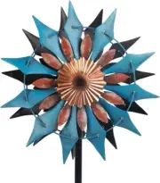 Metal Wind Spinner Kinetic Ornaments Lawn Garden Decor Patio Stake Yard Catcher