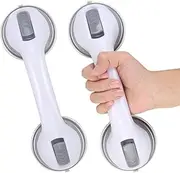 Gugxiom 10 inch Shower Grab Handles,2 pcs Grab Rails for Bathroom with Suction Cup,Shower Handles for Elderly Disabled Injured (Gray)