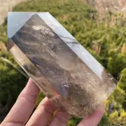 1.51LB Top Natural Smokey Quartz Tower Obelisk Crystal Point Wand Reiki Healing