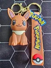 EEVEE (STYLE 1 OF 2) POKEMON SERIES KEYCHAIN KEYRING *
