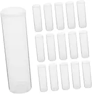 CONGARTENO 30Pcs Sealed Plastic Bead Storage Tubes Clear Vial Containers with Lids for Travel School and Laboratory Use Versatile Storage for Crafts Cosmetics