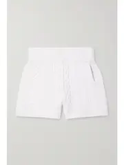 [RAG & BONE] RAG & BONE - Pierce Cable-knit Cashmere Shorts - Ivory - large large Ivory