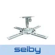 Universal LCD DLP Projector Ceiling Mount Bracket Up to 10kg White Home Theatre