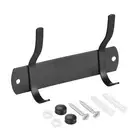 Coat Hook Rack Wall Mounted with 2 Hooks Hook Rail Wall Hangers Black