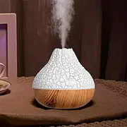 Colorful Portable Mini Humidifier, Volcano Shape Humidifier,USB Cool Mist Humidifier 7 Colors Ultra-fine Atomization for Office Room, Bedroom (White)