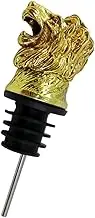 DONFAMDS Lion Head Shaped Wine Pourer Bottle Stopper Creative Wine Caps for Home Parties Fun Beverage Accessory Golden Finish Lightweight Safe Design