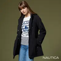 在飛比找momo購物網優惠-【NAUTICA】女裝 保暖連帽防水外套(黑)