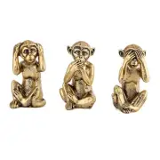 3 Wise Monkeys Statue for Home Decor Accents,Hear no Evil See no Evil Speak
