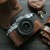 在飛比找樂天市場購物網優惠-適用尼康ZFC相機套 復古保護皮套 真皮底座半套 Nikon