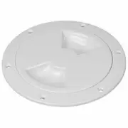 Sea-Dog Smooth Quarter Turn Deck Plate - White - 8" [336180-1]