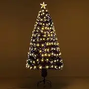 180cm 6 ft Christmas Tree Fibre Optic LED Light Animated Indoor Lit Up Tree Decoration