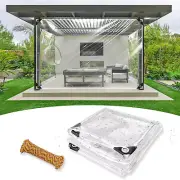 Clear Tarp, 8X10 Ft Heavy Duty Clear Waterproof Tarp with Grommets, Tear Resista