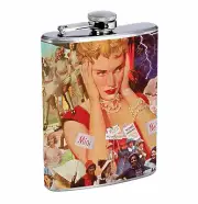 Female Empowerment 01R Flask 8oz Stainless Steel Hip Drinking Whiskey