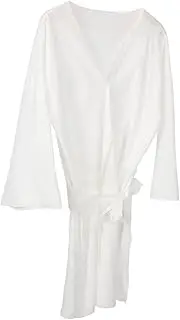minkissy Disposable Bathrobe Bath Robe Salon Bathrobe Bathroom Bathrobe Women Female Bathrobe for Women Shower Robe Robes for Women Towel Spa Portable Bathrobes Razor Cotton White