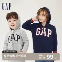 在飛比找蝦皮購物優惠-男装 【雪糕系列】Gap男女幼童秋季款LOGO法式圈織軟衛衣