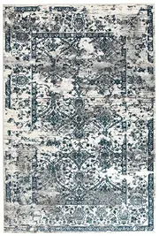 Kendra White And Blue Rug