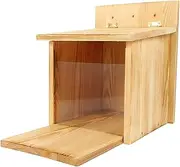 FONDOTIN Squirrel Feeder Wild Peanut Feeder for Birds Pig Squirrel Proof Bird Feeder Squirrel Table Squirrel Food Feeder Rabbit Cage Outside Baffle Trap Feeding Outdoors Squirrel Wooden