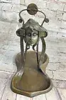 Art Nouveau Deco Jewelry Tray Soap Business Card Sensuous Sun Lady Bronze Sale