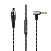 Male 3.5 mm to 4-Pin Mini Female XLR Nylon Audio Cable with mic For Headphones