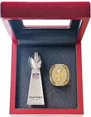 Fantasy Football Rings 2024 Championship Rings Collection FFL Championship Trophy Gift Box Ring Display Box