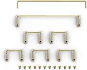 Glorious Keyboard Stabilizer GSV2 Kit for Mechanical Keyboards, Gold Wire and Premium Polymer, MX Compatible, Easy Screw-in, PCB Mount, Enhanced Sound on GMMK 2, PRO & Numpad (2u, 6.25u, and 7u)…