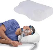 CPAP Pillow for Side Sleepers Stomach Sleepers, Contour Side Sleep Therapy Memory Foam Pillow Supporting Hose and Mask,Reduce Air Leaks & Mask Pressure